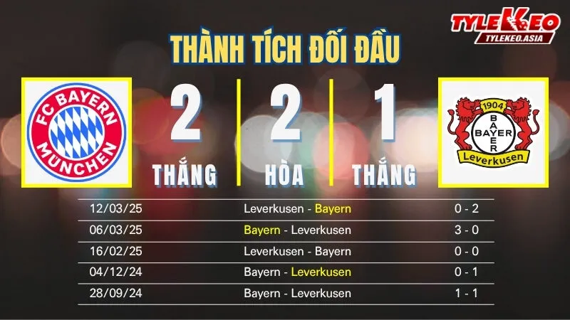 Soi Kèo Bayern Vs Leverkusen 00h30 Ngày 2/11: Hùm Xám Tiếp Tục Gầm Vang Soi kèo Bayern vs Leverkusen 2/11: Thành tích đối đầu